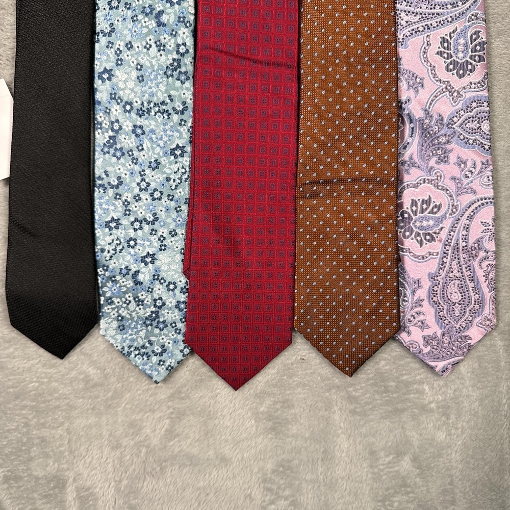 The Men's Store Bloomingdale's Tie Mens Paisley Pack Silk Jacquard *Lot of 5